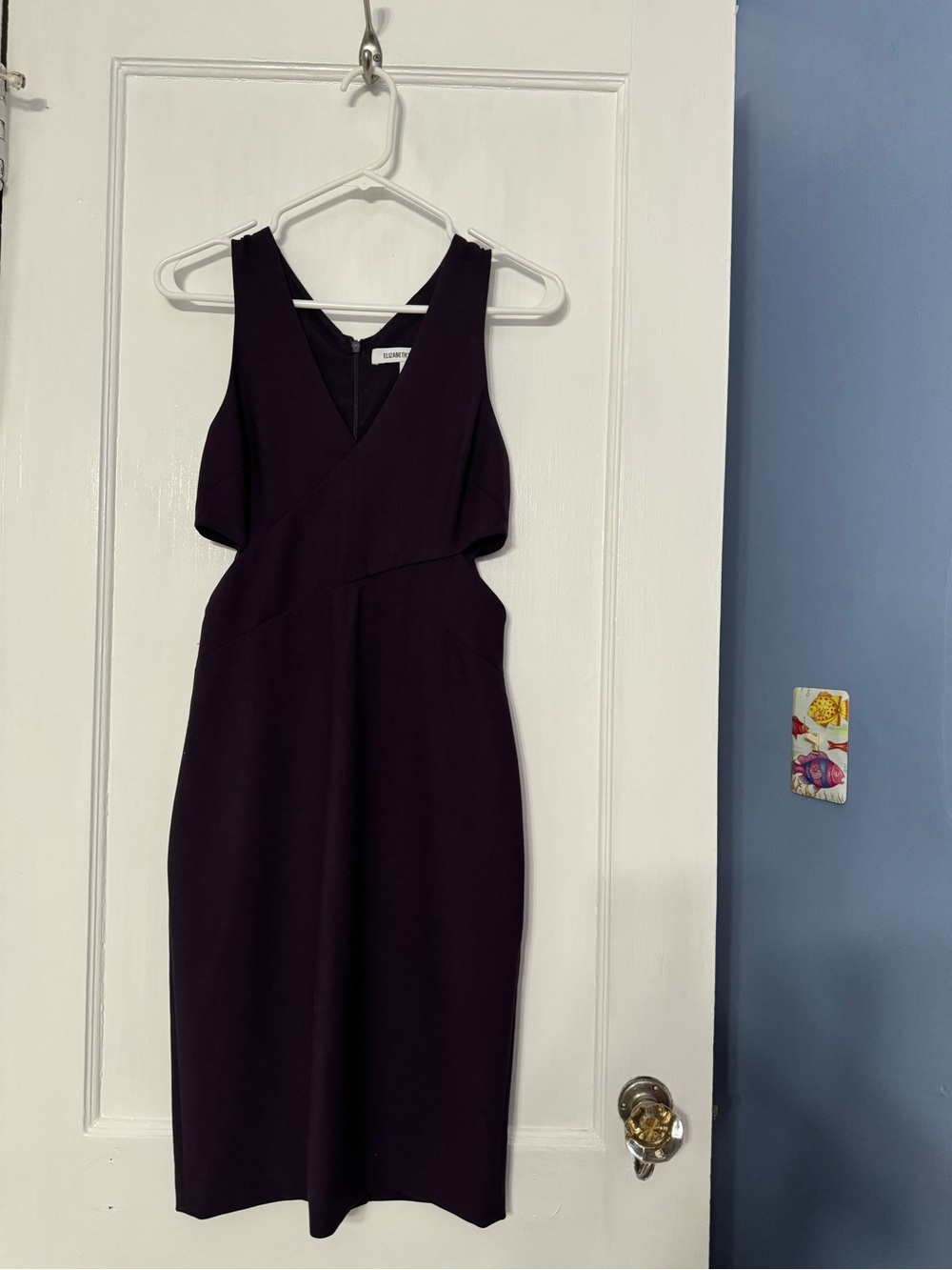 Elizabeth and James Deep Purple Sleeveless Bodycon Dress
